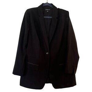 Lane Bryant Womens Blazer Jacket Black Size 16 Polyester Blend